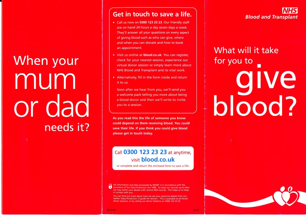 Blood & Transplant Leaflet 2015